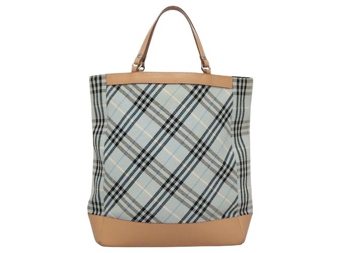 Borsa a mano Burberry Nova Check Blue Label in tela blu Auth EC489 - vista 13
