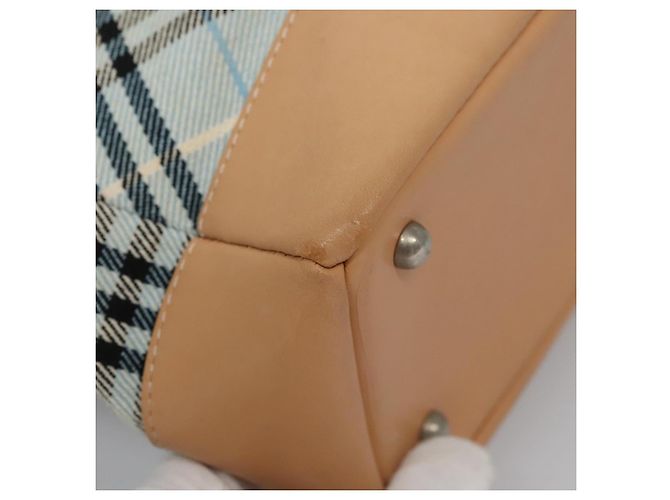 Borsa a mano Burberry Nova Check Blue Label in tela blu Auth EC489 - vista 15