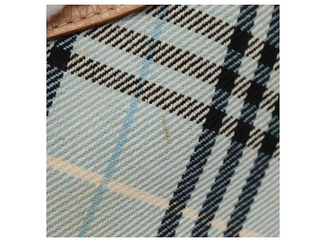 Borsa a mano Burberry Nova Check Blue Label in tela blu Auth EC489 - vista 3