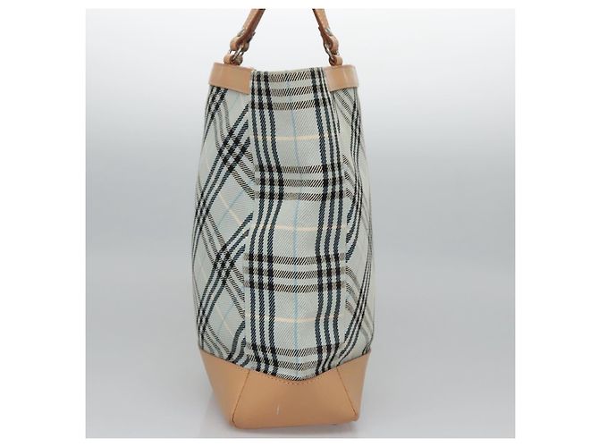 Borsa a mano Burberry Nova Check Blue Label in tela blu Auth EC489 - vista 4