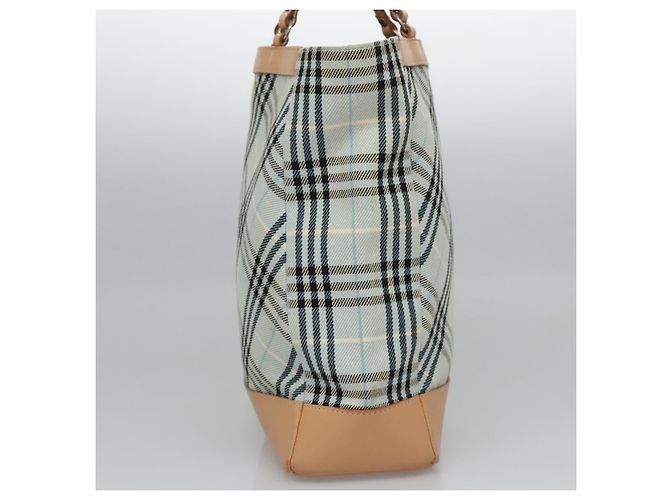 Borsa a mano Burberry Nova Check Blue Label in tela blu Auth EC489 - vista 5
