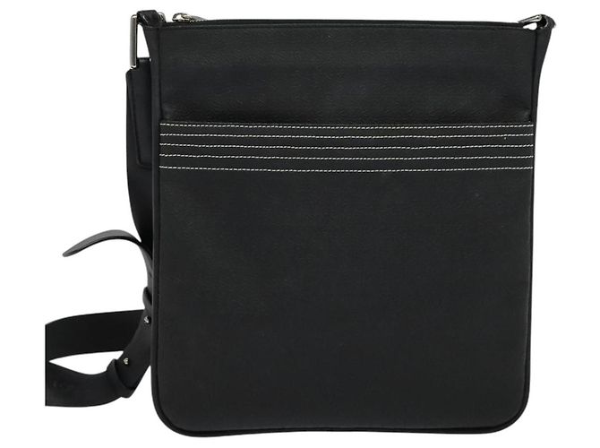 LOEWE Borsa a Spalla Anagram PVC Nero Argento Auth hk2150 - vista 13