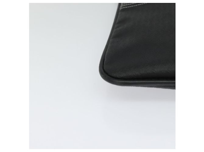 LOEWE Borsa a Spalla Anagram PVC Nero Argento Auth hk2150 - vista 14