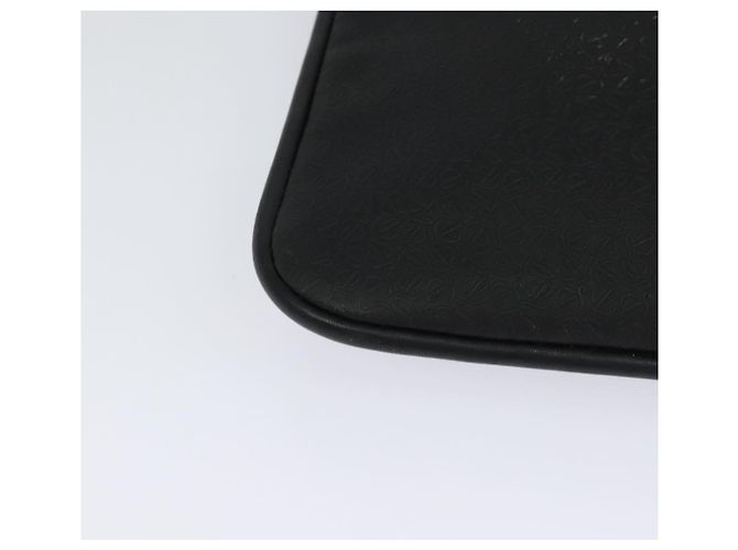 LOEWE Borsa a Spalla Anagram PVC Nero Argento Auth hk2150 - vista 16
