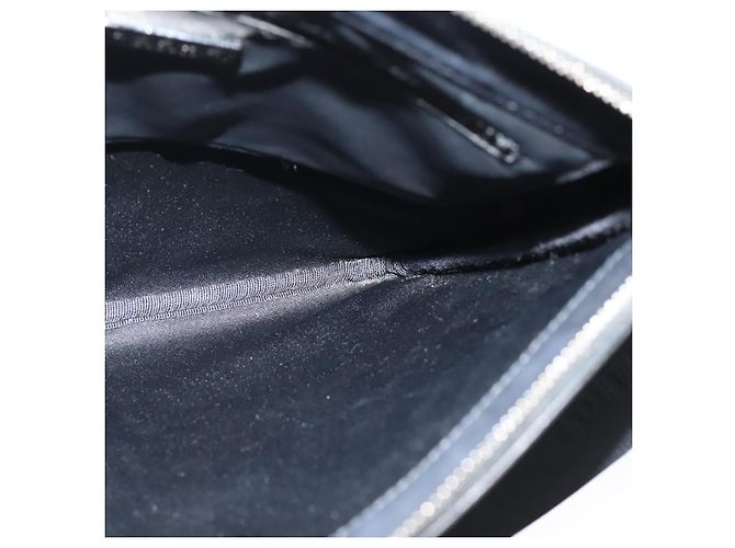 LOEWE Borsa a Spalla Anagram PVC Nero Argento Auth hk2150 - vista 19