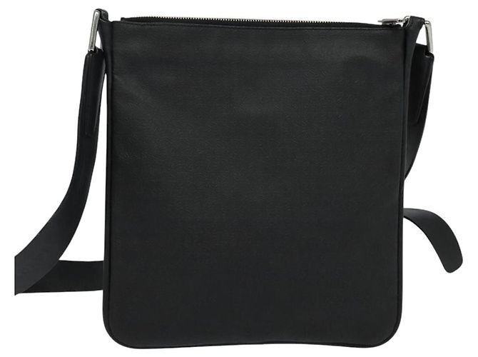 LOEWE Borsa a Spalla Anagram PVC Nero Argento Auth hk2150 - vista 2