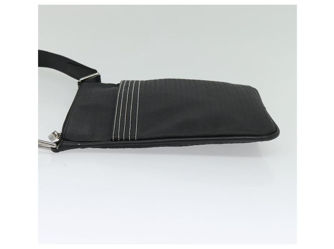 LOEWE Borsa a Spalla Anagram PVC Nero Argento Auth hk2150 - vista 3