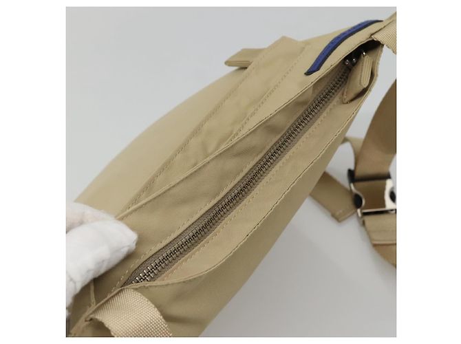 Borsa a spalla Burberry Blue Label in nylon beige Auth ti2794 - vista 6