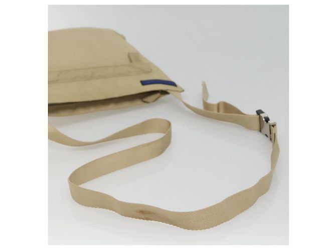 Borsa a spalla Burberry Blue Label in nylon beige Auth ti2794 - vista 7