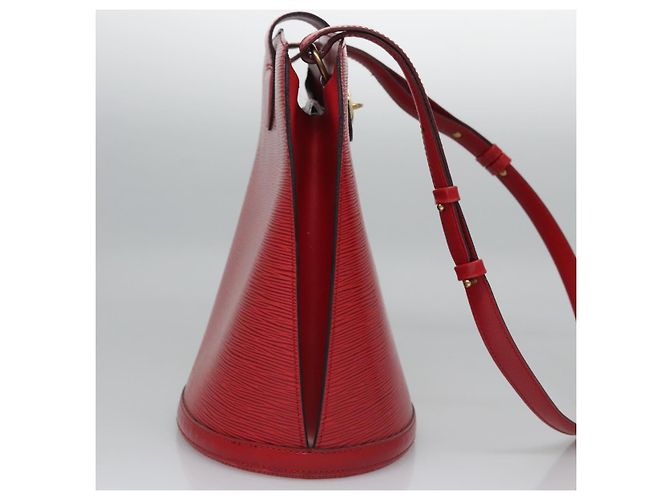 LOUIS VUITTON Sac à épaule Epi Cluny Rouge M52257 LV Auth EC406 - vue 4