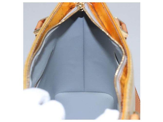 LOUIS VUITTON Monogram Vernis Houston Borsa a Mano Grigia M91053 LV Auth EC363 Grigio - vista 21