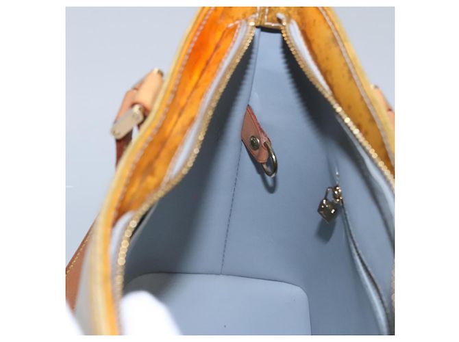 LOUIS VUITTON Monogram Vernis Houston Borsa a Mano Grigia M91053 LV Auth EC363 Grigio - vista 22
