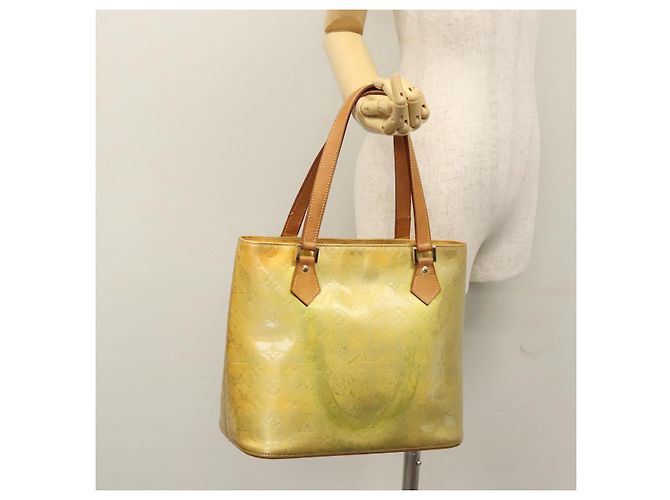 LOUIS VUITTON Monogram Vernis Houston Borsa a Mano Grigia M91053 LV Auth EC363 Grigio - vista 26