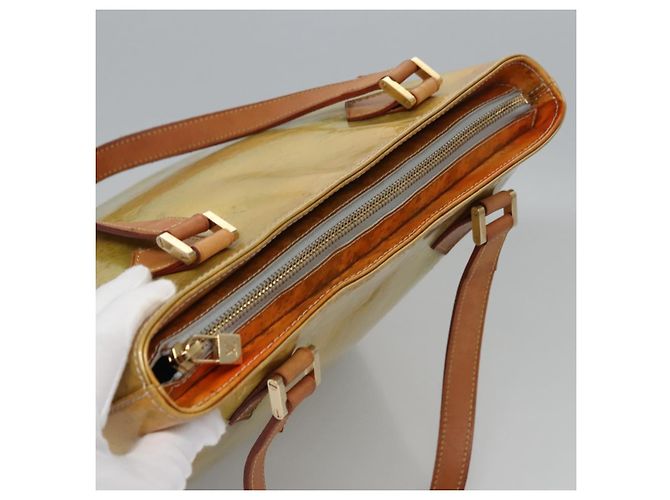 LOUIS VUITTON Monogram Vernis Houston Borsa a Mano Grigia M91053 LV Auth EC363 Grigio - vista 6