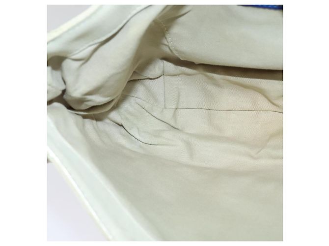 Borsa in tela e pelle Burberry Nova Check Blue Label bianca argento autentica EC349 Bianco - vista 19