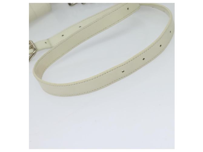 Borsa in tela e pelle Burberry Nova Check Blue Label bianca argento autentica EC349 Bianco - vista 7