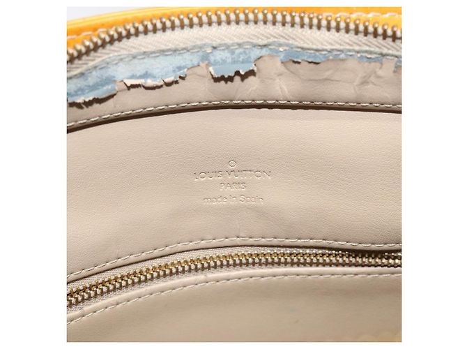LOUIS VUITTON Monogram Vernis Houston Borsa a Mano Beige M91004 LV Auth hk2233 - vista 10
