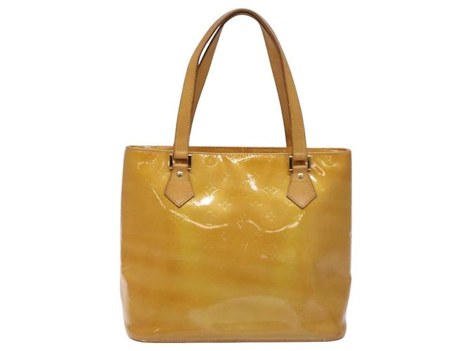 LOUIS VUITTON Monogram Vernis Houston Borsa a Mano Beige M91004 LV Auth hk2233 - vista 13