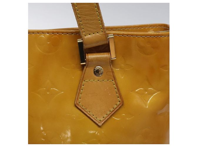 LOUIS VUITTON Monogram Vernis Houston Borsa a Mano Beige M91004 LV Auth hk2233 - vista 17
