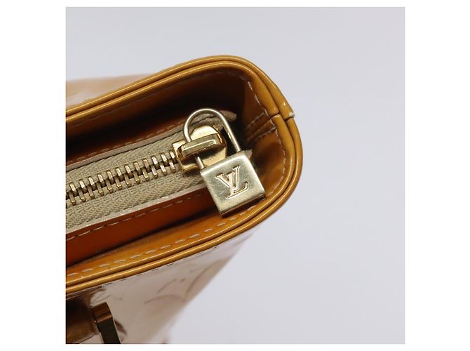 LOUIS VUITTON Monogram Vernis Houston Borsa a Mano Beige M91004 LV Auth hk2233 - vista 18