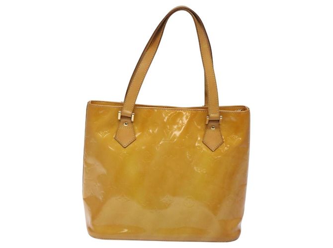 LOUIS VUITTON Monogram Vernis Houston Borsa a Mano Beige M91004 LV Auth hk2233 - vista 2