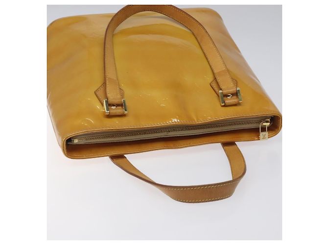 LOUIS VUITTON Monogram Vernis Houston Borsa a Mano Beige M91004 LV Auth hk2233 - vista 6