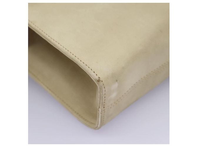 Borsa a spalla Gancini in suede beige e oro Auth MY113 di Salvatore Ferragamo D'oro - vista 10