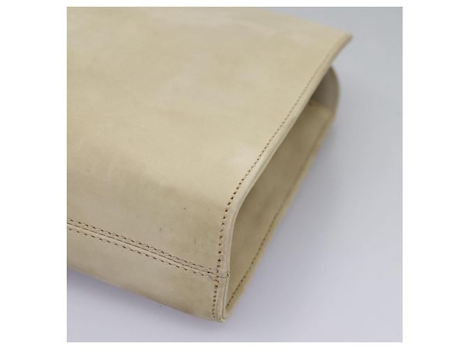 Borsa a spalla Gancini in suede beige e oro Auth MY113 di Salvatore Ferragamo D'oro - vista 15