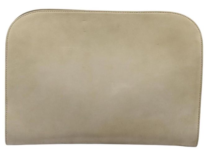 Borsa a spalla Gancini in suede beige e oro Auth MY113 di Salvatore Ferragamo D'oro - vista 2