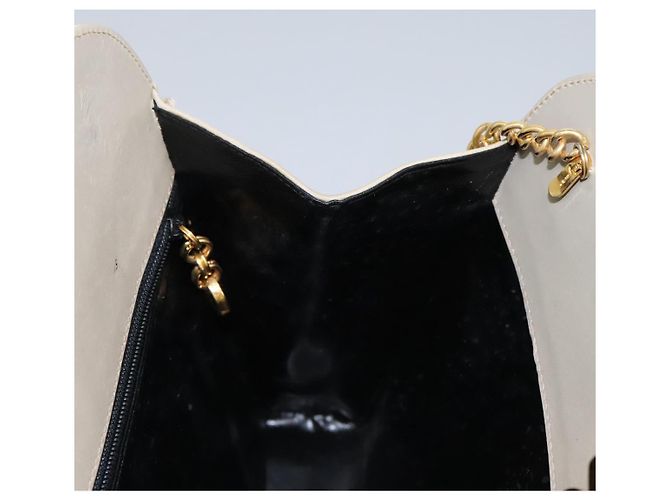 Borsa a spalla Gancini in suede beige e oro Auth MY113 di Salvatore Ferragamo D'oro - vista 20