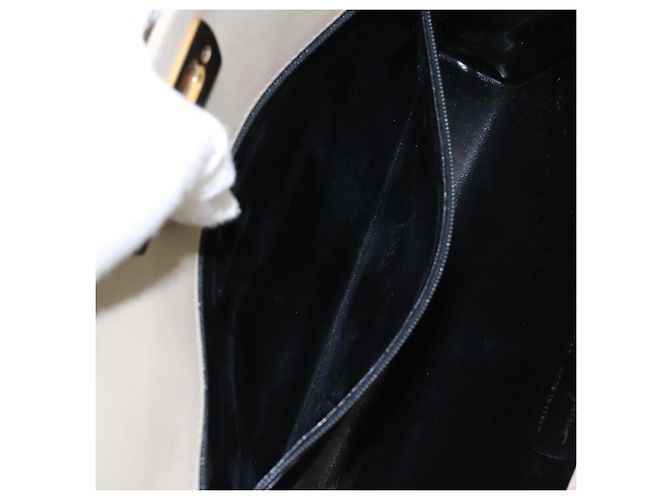 Borsa a spalla Gancini in suede beige e oro Auth MY113 di Salvatore Ferragamo D'oro - vista 22