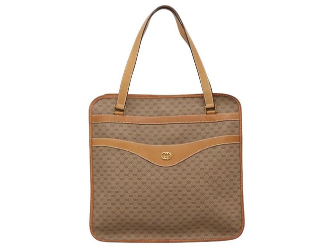 Borsa tote in PVC beige Micro GG Supreme di GUCCI Auth mr1148 - vista 13