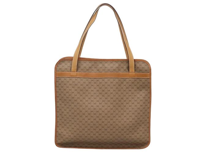 Borsa tote in PVC beige Micro GG Supreme di GUCCI Auth mr1148 - vista 2