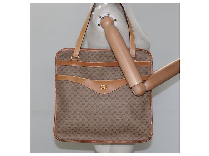 Borsa tote in PVC beige Micro GG Supreme di GUCCI Auth mr1148 - vista 22