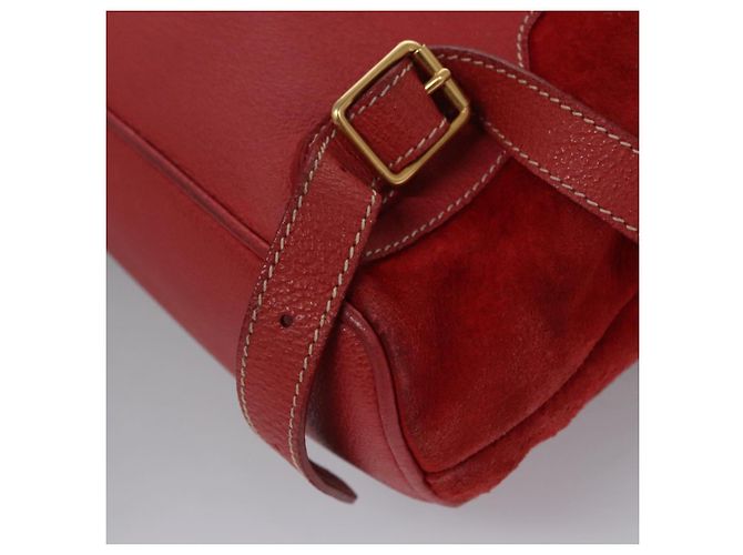Bamboo Zaino Gucci in pelle scamosciata rossa e oro 003 2058 0016 Auth nb202 Rosso D'oro - vista 18