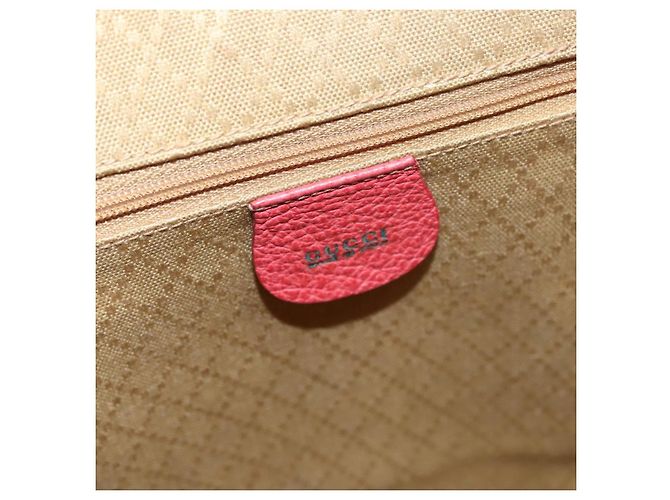 Bamboo Zaino Gucci in pelle scamosciata rossa e oro 003 2058 0016 Auth nb202 Rosso D'oro - vista 26