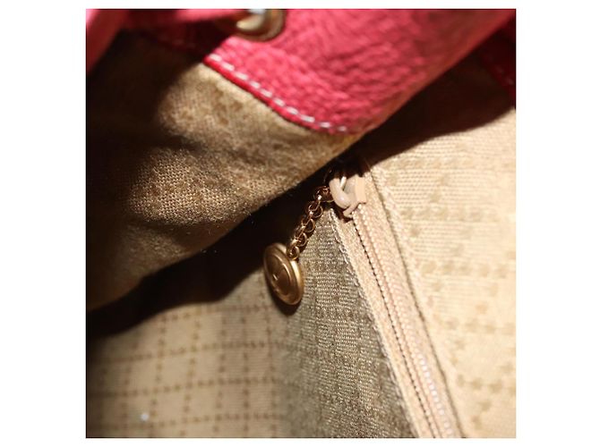 Bamboo Zaino Gucci in pelle scamosciata rossa e oro 003 2058 0016 Auth nb202 Rosso D'oro - vista 29