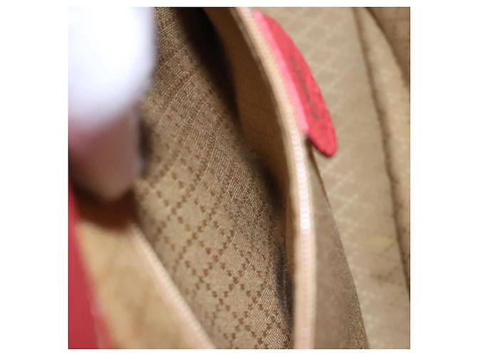 Bamboo Zaino Gucci in pelle scamosciata rossa e oro 003 2058 0016 Auth nb202 Rosso D'oro - vista 30