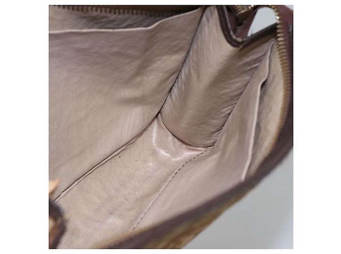 Borsa clutch in tela Trotter Christian Dior marrone Auth ti2891 - vista 10