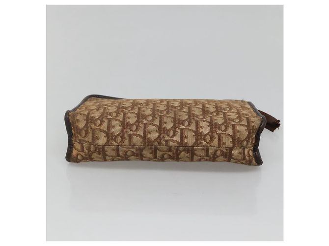 Borsa clutch in tela Trotter Christian Dior marrone Auth ti2891 - vista 6