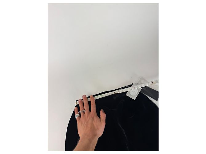 Gonna in velluto vintage Dior nera M Nero - vista 10