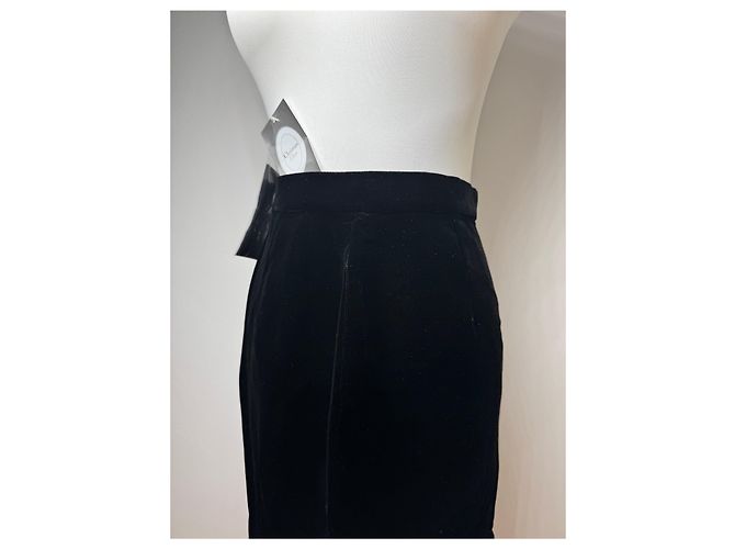 Gonna in velluto vintage Dior nera M Nero - vista 14