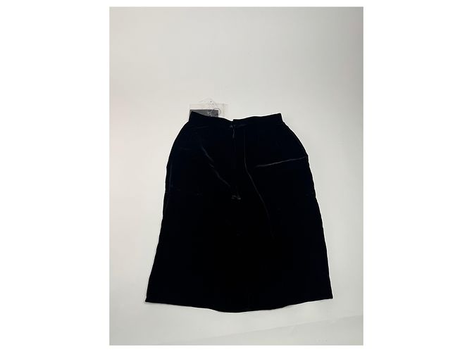 Gonna in velluto vintage Dior nera M Nero - vista 2