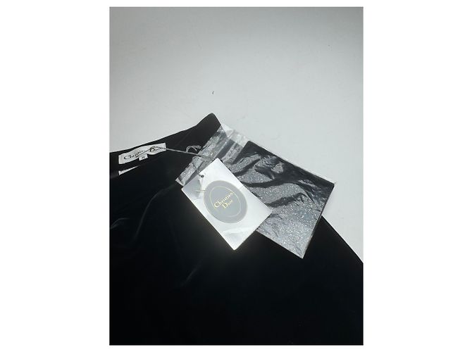 Gonna in velluto vintage Dior nera M Nero - vista 8