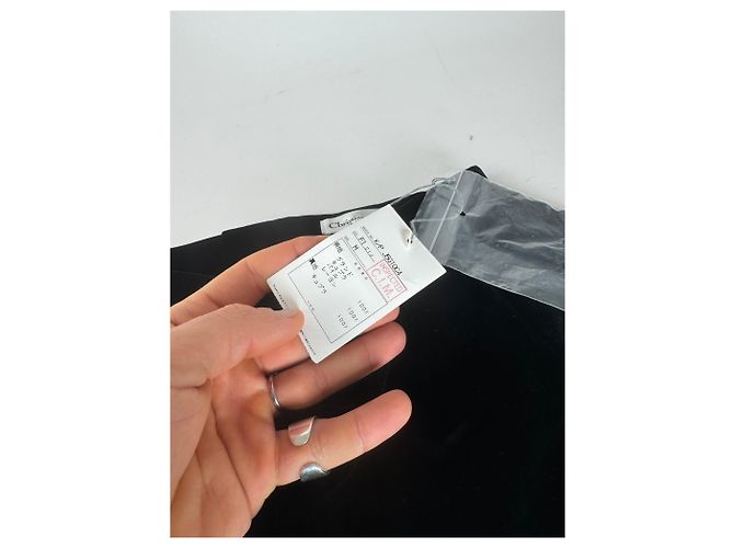 Gonna in velluto vintage Dior nera M Nero - vista 9