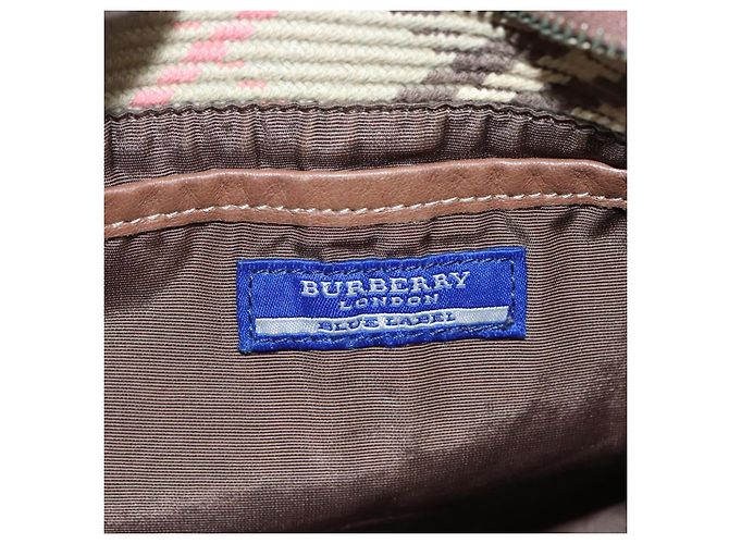 Borsa a spalla Burberry Blue Label in tela beige Auth ti2894 - vista 11