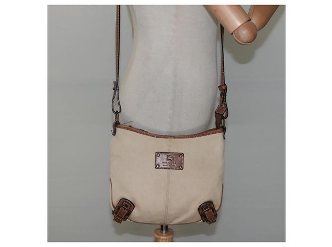 Borsa a spalla Burberry Blue Label in tela beige Auth ti2894 - vista 21