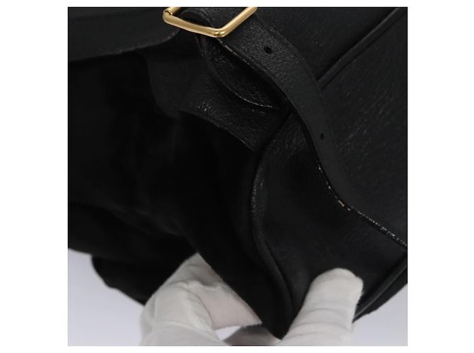 Bamboo Mochila GUCCI em couro camurça preto e dourado 003 58 0016 Auth nb007 - vista 18