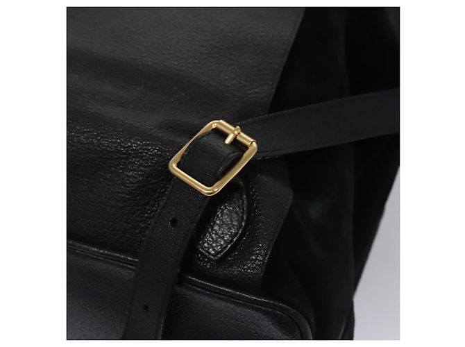 Bamboo Mochila GUCCI em couro camurça preto e dourado 003 58 0016 Auth nb007 - vista 20
