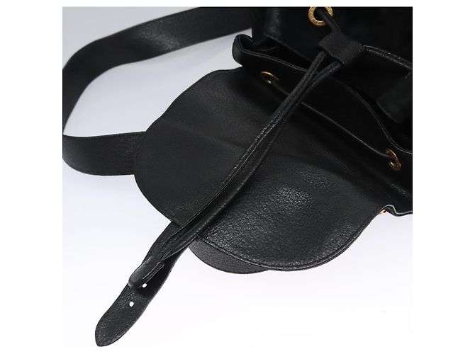Bamboo Mochila GUCCI em couro camurça preto e dourado 003 58 0016 Auth nb007 - vista 25